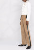 Side-stripe corduroy track pants
